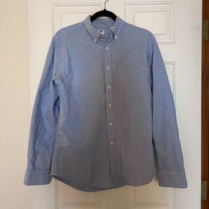 Uniqlo Oxford Light Blue Slim-Fit Long-Sleeve Shirt Small